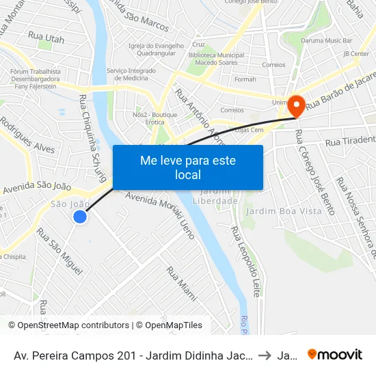 Av. Pereira Campos 201 - Jardim Didinha Jacareí - SP 12320-670 Brasil to Jacareí map