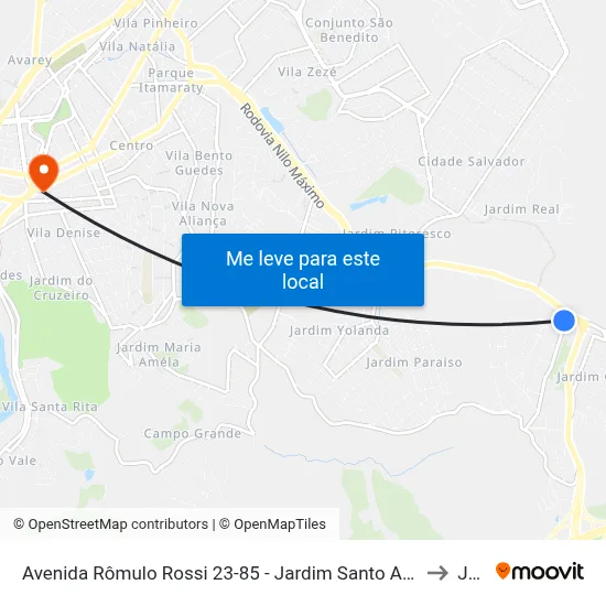 Avenida Rômulo Rossi 23-85 - Jardim Santo Antonio Da Boa Vista SP República Federativa Do Brasil to Jacareí map