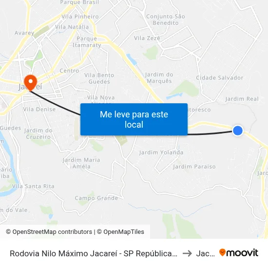 Rodovia Nilo Máximo Jacareí - SP República Federativa Do Brasil to Jacareí map