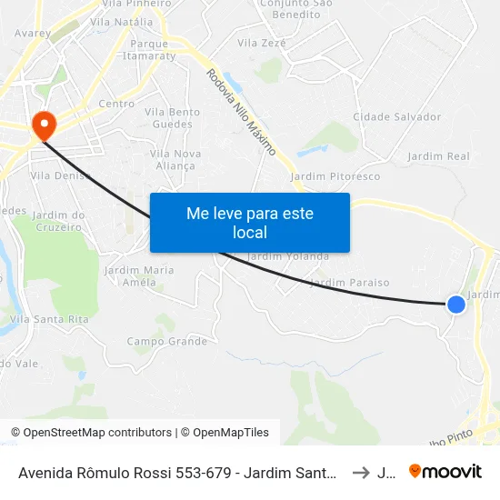 Avenida Rômulo Rossi 553-679 - Jardim Santo Antonio Da Boa Vista Jacareí - SP 12315-660 Brasil to Jacareí map