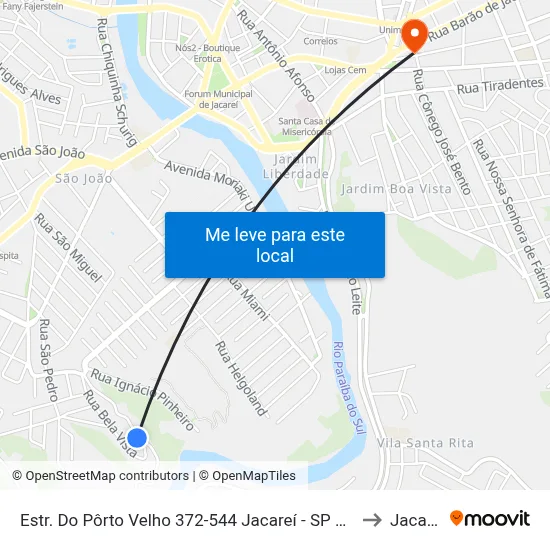 Estr. Do Pôrto Velho 372-544 Jacareí - SP Brasil to Jacareí map