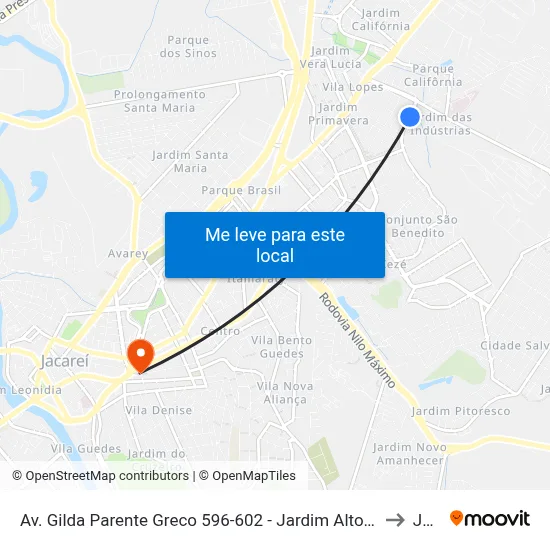 Av. Gilda Parente Greco 596-602 - Jardim Altos De Santana II Jacareí - SP 12306-766 Brasil to Jacareí map