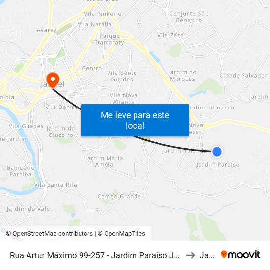 Rua Artur Máximo 99-257 - Jardim Paraíso Jacareí - SP 12316-300 Brasil to Jacareí map