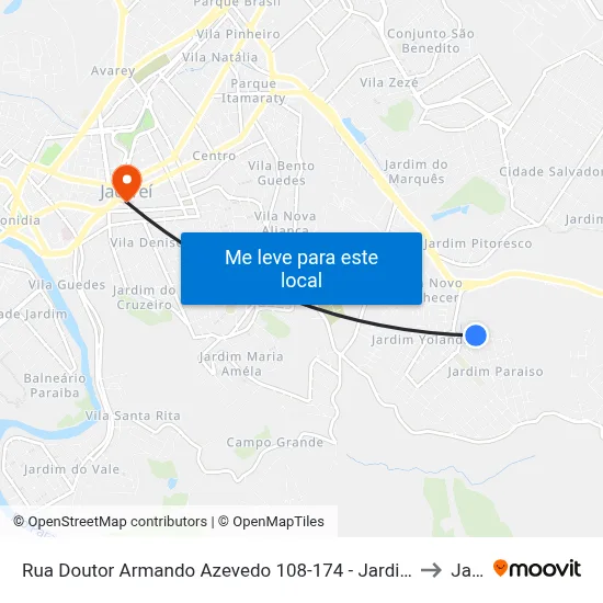 Rua Doutor Armando Azevedo 108-174 - Jardim Paraíso Jacareí - SP 12316-260 Brasil to Jacareí map