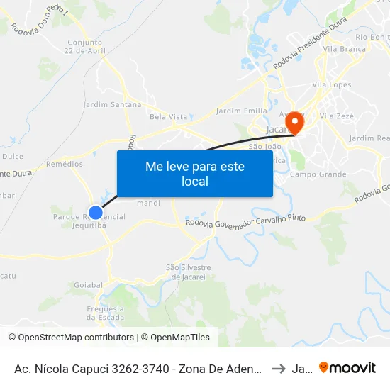 Ac. Nícola Capuci 3262-3740 - Zona De Adensamento Restrito (Zar) Jacareí - SP Brasil to Jacareí map