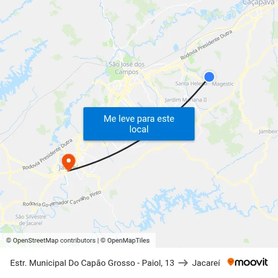 Estr. Municipal Do Capão Grosso - Paiol, 13 to Jacareí map