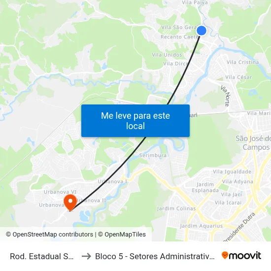 Rod. Estadual Sp-50, 151 to Bloco 5 - Setores Administrativos Fve / Univap map