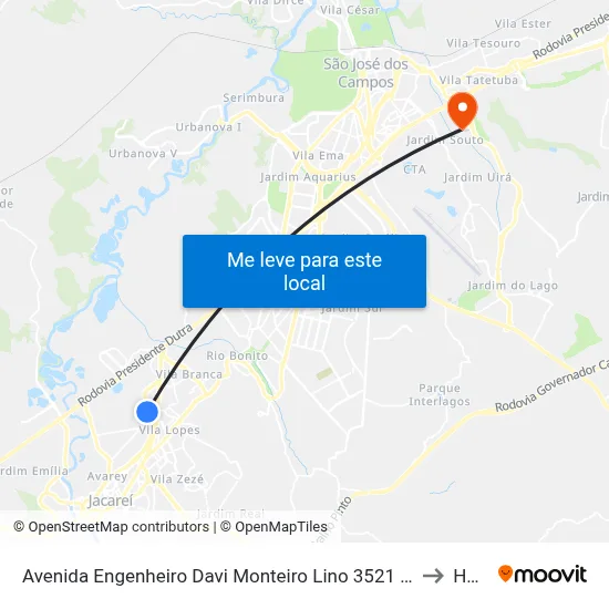 Avenida Engenheiro Davi Monteiro Lino 3521 Zona De Adensamento Controlado (Zac) Jacareí - São Paulo 12305 Brasil to Humanitas map