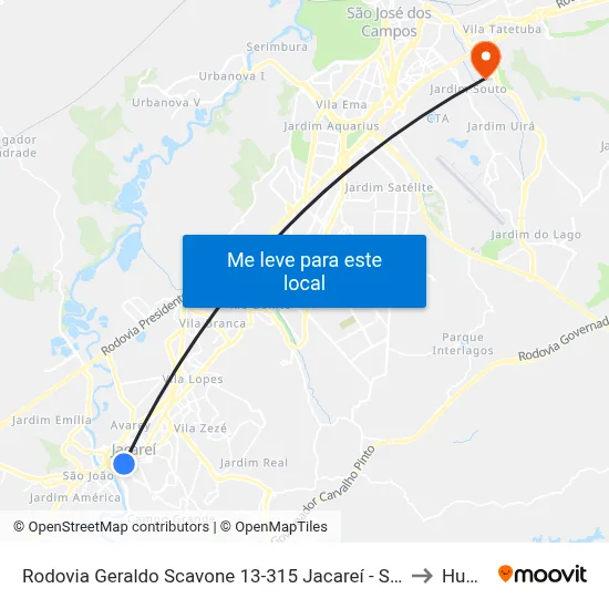 Rodovia Geraldo Scavone 13-315 Jacareí - SP 12308-000 República Federativa Do Brasil to Humanitas map