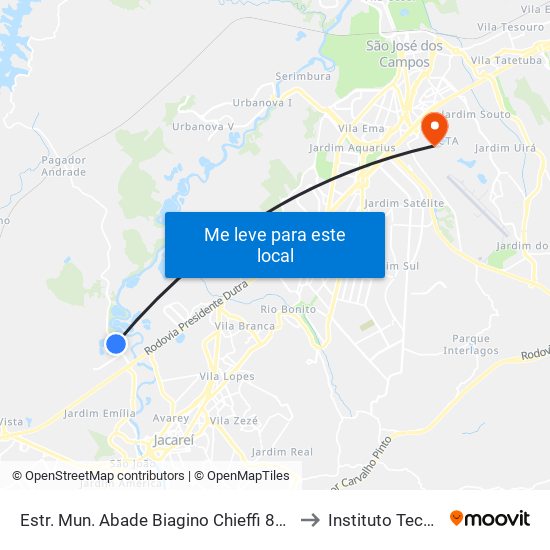 Estr. Mun. Abade Biagino Chieffi 866 - Pagador De Andrade Jacareí - SP 12334-480 Brasil to Instituto Tecnológico De Aeronautica map