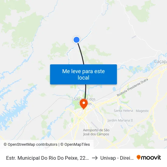 Estr. Municipal Do Rio Do Peixe, 2235 to Univap - Direito map