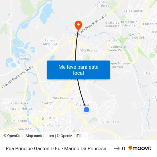 Rua Principe Gaston D Eu - Marido Da Princesa Isabel Zona Preferencial 01 - Zap 1 Jacareí - São Paulo 12310 Brasil to Unip map