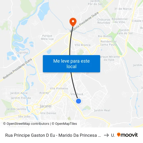 Rua Principe Gaston D Eu - Marido Da Princesa Isabel Zona Preferencial 01 - Zap 1 Jacareí - São Paulo 12310 Brasil to Unip map
