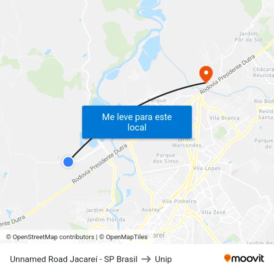 Rua Harold Barnsley Holland 1560 Macrozona Destinação Industrial (Mdi - Pagador De Andrade) Jacareí - São Paulo 12334-403 Brasil to Unip map