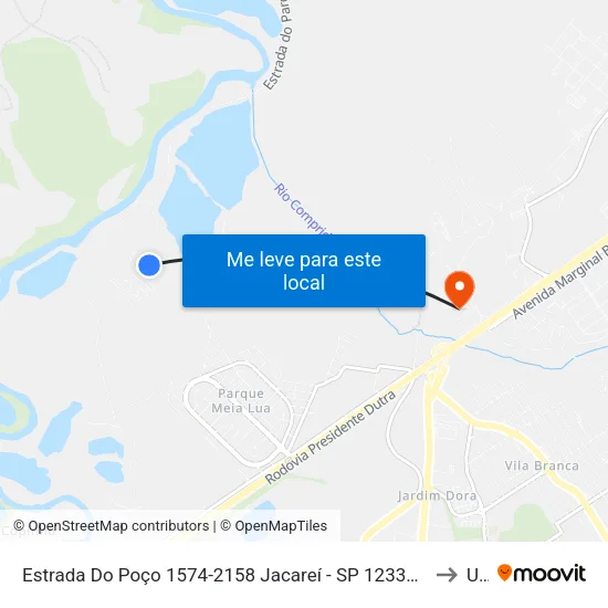 Estrada Do Poço 1574-2158 Jacareí - SP 12335-480 República Federativa Do Brasil to Unip map