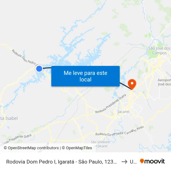 Rodovia Dom Pedro I, Igaratá - São Paulo, 12350-000, Brasil, Igaratá to Unip map