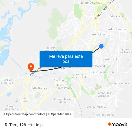 R. Taru, 128 to Unip map