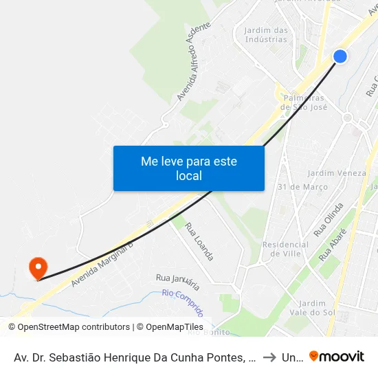 Av. Dr. Sebastião Henrique Da Cunha Pontes, 4790 to Unip map