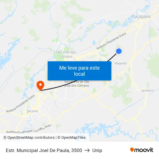 Estr. Municipal Joel De Paula, 3500 to Unip map