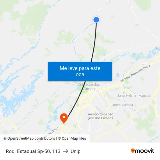 Rod. Estadual Sp-50, 113 to Unip map
