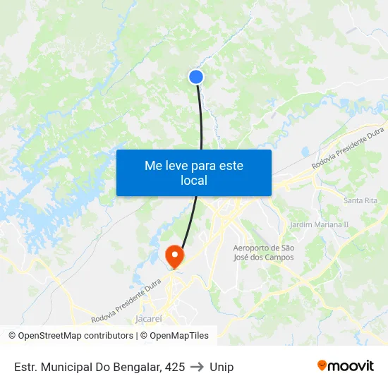 Estr. Municipal Do Bengalar, 425 to Unip map