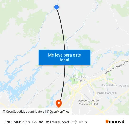 Estr. Municipal Do Rio Do Peixe, 6630 to Unip map