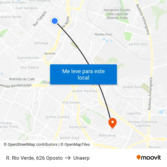 R. Rio Verde, 626 Oposto to Unaerp map