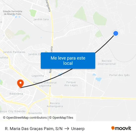 R. Maria Das Graças Paim, S/N to Unaerp map