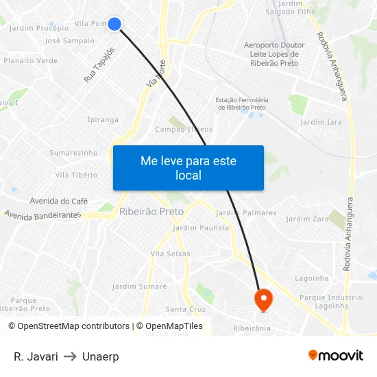 R. Javari to Unaerp map