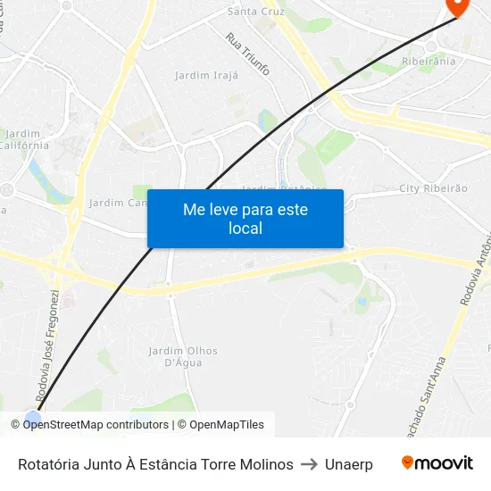 Rotatória Junto À Estância Torre Molinos to Unaerp map