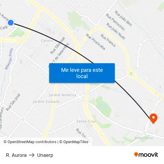 R. Aurora to Unaerp map