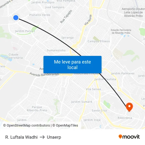 R. Luftala Wadhi to Unaerp map