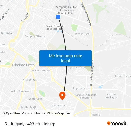 R. Uruguai, 1493 to Unaerp map