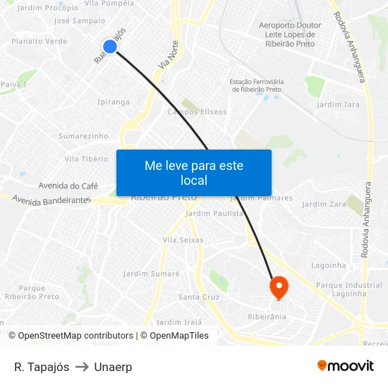 R. Tapajós to Unaerp map