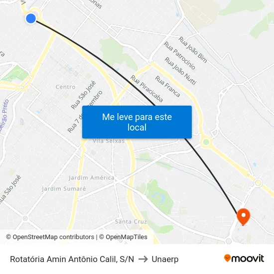 Rotatória Amin Antônio Calil, S/N to Unaerp map