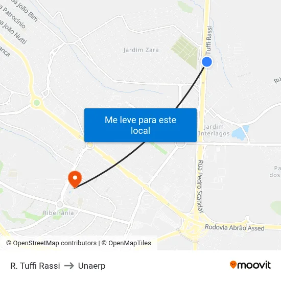 R.  Tuffi Rassi to Unaerp map