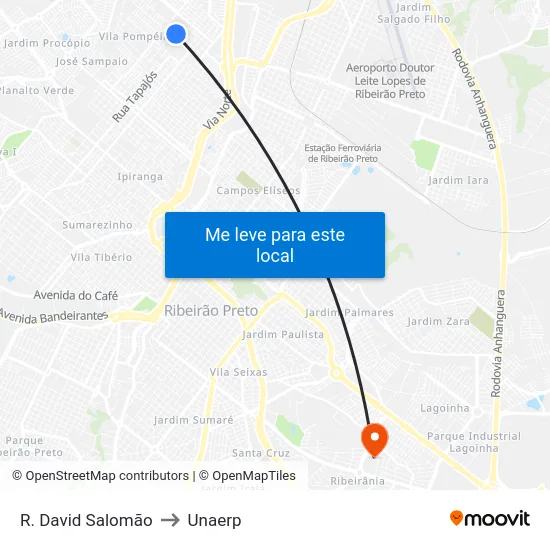 R. David Salomão to Unaerp map