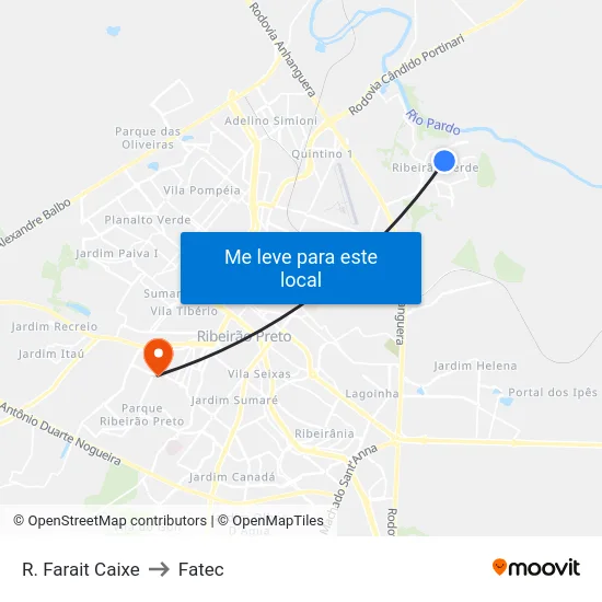R.  Farait Caixe to Fatec map