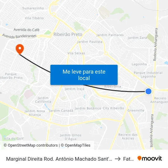 Marginal Direita Rod. Antônio Machado Sant'Anna to Fatec map