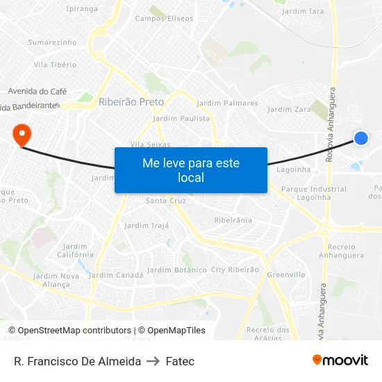 R.  Francisco De Almeida to Fatec map