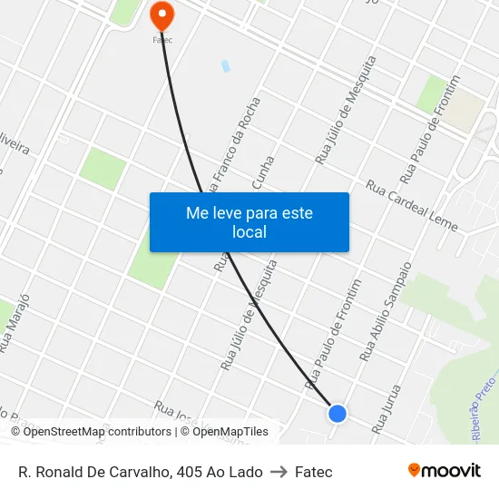 R. Ronald De Carvalho, 405 Ao Lado to Fatec map