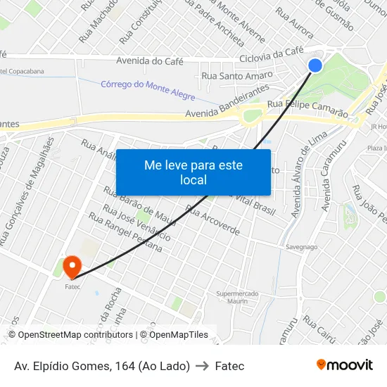 Av. Elpídio Gomes, 164 (Ao Lado) to Fatec map