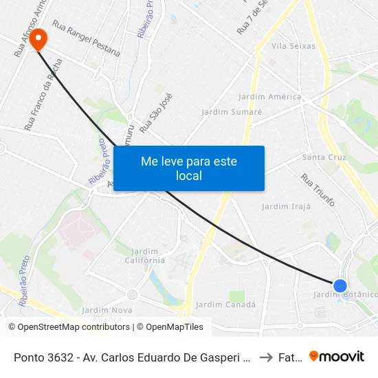 Ponto 3632 - Av. Carlos Eduardo De Gasperi Consoni to Fatec map