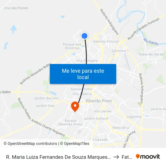 R. Maria Luiza Fernandes De Souza Marques, S/N to Fatec map