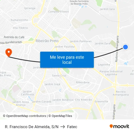 R.  Francisco De Almeida, S/N to Fatec map