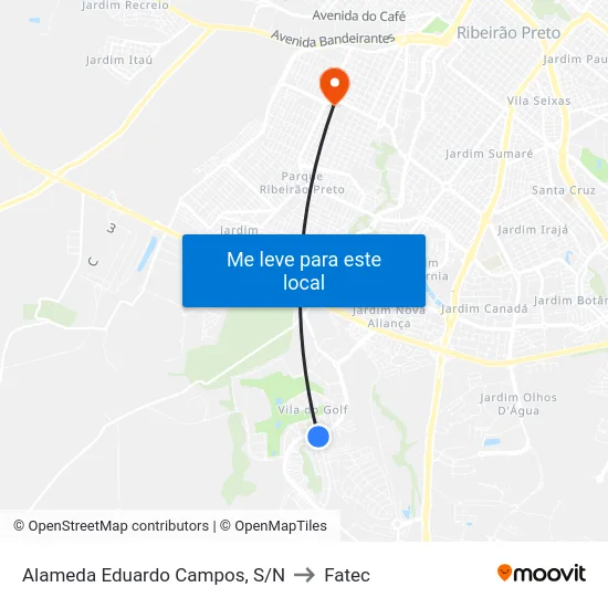 Alameda Eduardo Campos, S/N to Fatec map