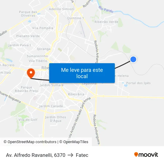 Av. Alfredo Ravanelli, 6370 to Fatec map