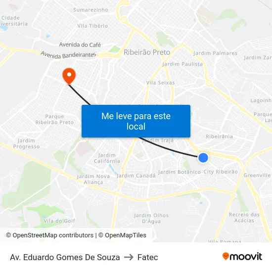 Av. Eduardo Gomes De Souza to Fatec map
