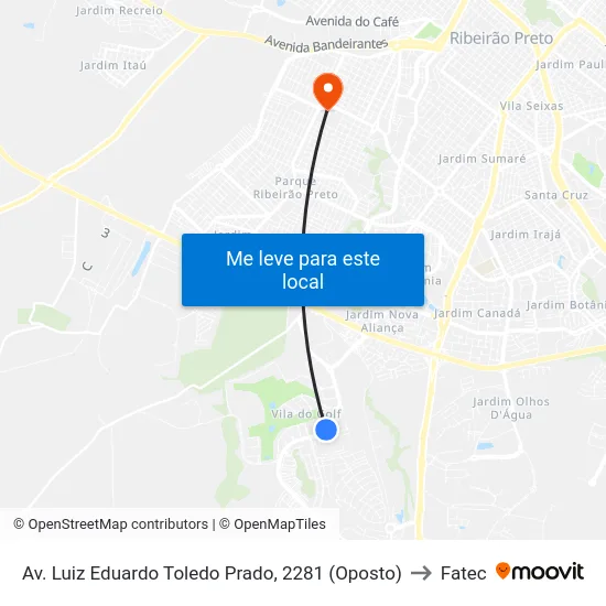 Av. Luiz Eduardo Toledo Prado, 2281 (Oposto) to Fatec map