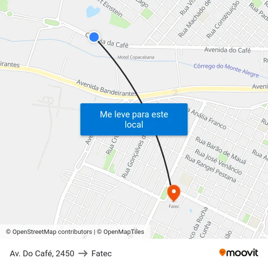 Av. Do Café, 2450 to Fatec map